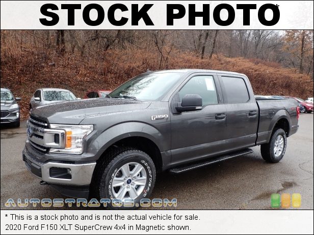 Stock photo for this 2020 Ford F150 SuperCrew 4x4 5.0 Liter DOHC 32-Valve Ti-VCT E85 V8 10 Speed Automatic
