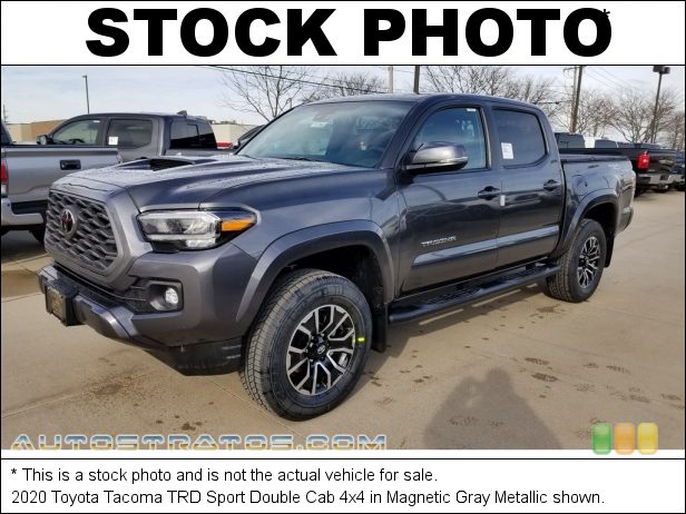 Stock photo for this 2020 Toyota Tacoma Double Cab 4x4 3.5 Liter DOHC 24-Valve Dual VVT-i V6 6 Speed Automatic