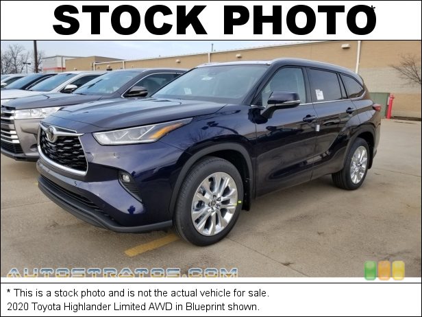 Stock photo for this 2020 Toyota Highlander LE AWD 3.5 Liter DOHC 24-Valve Dual VVT-i V6 8 Speed Automatic