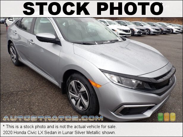Stock photo for this 2020 Honda Civic LX Sedan 1.5 Liter Turbocharged DOHC 16-Valve i-VTEC 4 Cylinder CVT Automatic