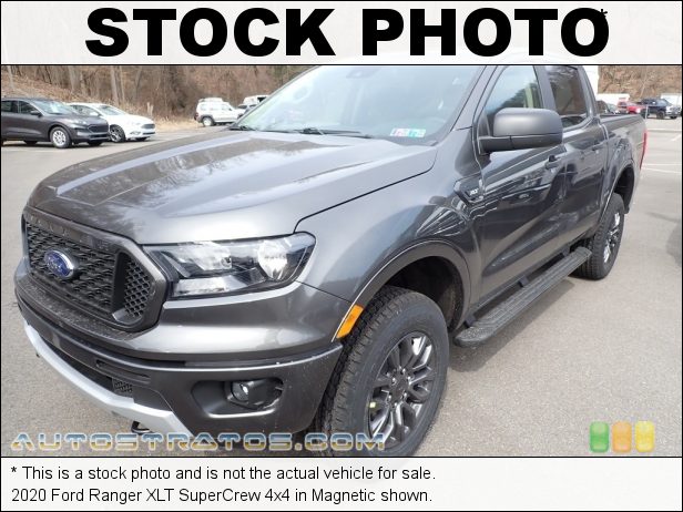 Stock photo for this 2020 Ford Ranger Lariat SuperCrew 4x4 2.3 Liter Turbocharged DI DOHC 16-Valve EcoBoost 4 Cylinder 10 Speed Automatic