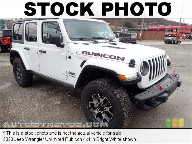 Stock photo for this 2020 Jeep Wrangler Unlimited Rubicon 4x4 3.6 Liter DOHC 24-Valve VVT V6 8 Speed Automatic
