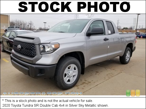Stock photo for this 2020 Toyota Tundra Double Cab 4x4 5.7 Liter i-Force DOHC 32-Valve VVT-i V8 6 Speed ECT-i Automatic