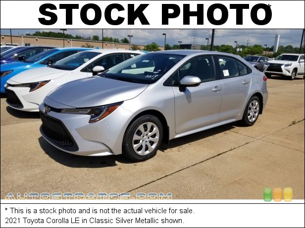 Stock photo for this 2021 Toyota Corolla LE 1.8 Liter DOHC 16-Valve VVT-i 4 Cylinder CVT Automatic