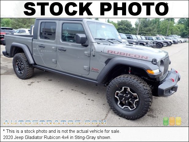 Stock photo for this 2020 Jeep Gladiator Rubicon 4x4 3.6 Liter DOHC 24-Valve VVT V6 8 Speed Automatic