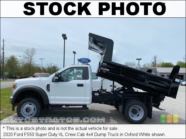 Stock photo for this 2021 Ford F550 Super Duty XL Crew Cab Chassis Dump Truck 7.3 Liter OHV 16-Valve DEVCT V8 10 Speed Automatic