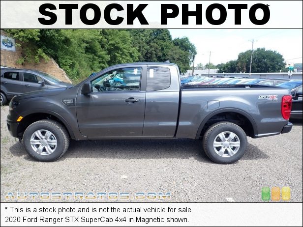 Stock photo for this 2020 Ford Ranger SuperCab 4x4 2.3 Liter Turbocharged DI DOHC 16-Valve EcoBoost 4 Cylinder 10 Speed Automatic
