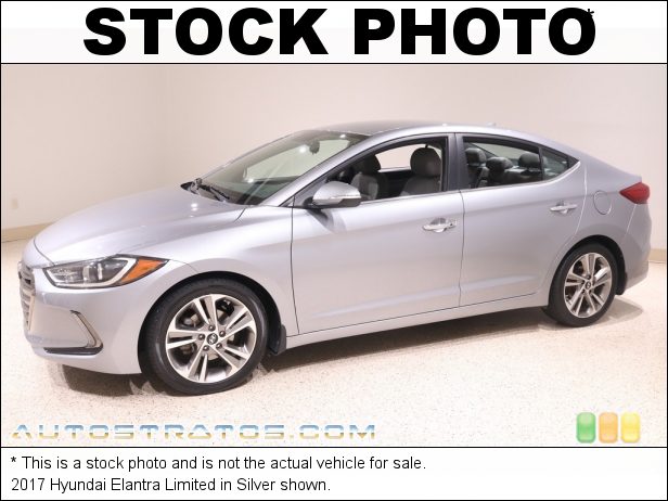 Stock photo for this 2017 Hyundai Elantra Limited 2.0 liter DOHC 16-Valve D-CVVT 4 Cylinder 6 Speed SHIFTRONIC Automatic