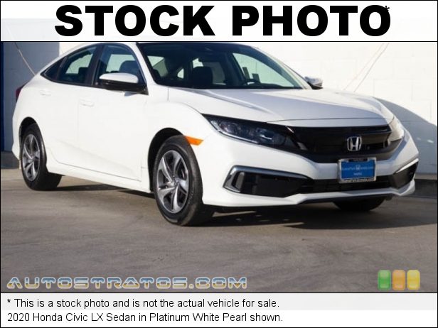 Stock photo for this 2020 Honda Civic LX Sedan 2.0 Liter DOHC 16-Valve i-VTEC 4 Cylinder CVT Automatic