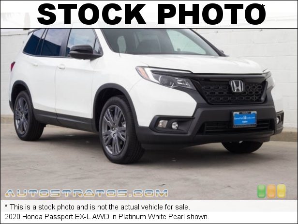 Stock photo for this 2020 Honda Passport EX-L AWD 3.5 Liter SOHC 24-Valve i-VTEC V6 9 Speed Automatic