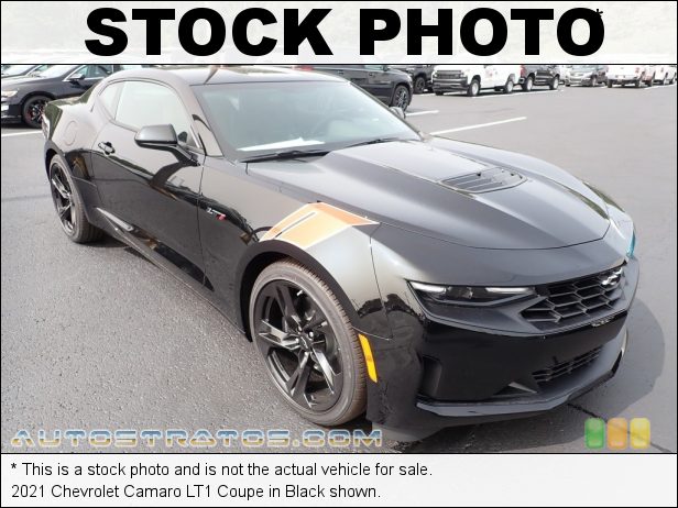 Stock photo for this 2021 Chevrolet Camaro LT1 Coupe 6.2 Liter DI OHV 16-Valve VVT LT1 V8 10 Speed Automatic
