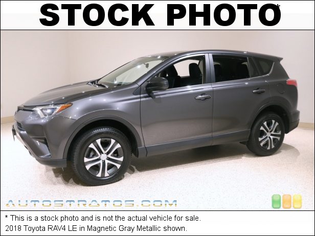 Stock photo for this 2018 Toyota RAV4 LE AWD 2.5 Liter DOHC 16-Valve Dual VVT-i 4 Cylinder 6 Speed ECT-i Automatic