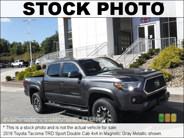 Stock photo for this 2018 Toyota Tacoma Double Cab 4x4 3.5 Liter DOHC 24-Valve VVT-i V6 6 Speed Automatic