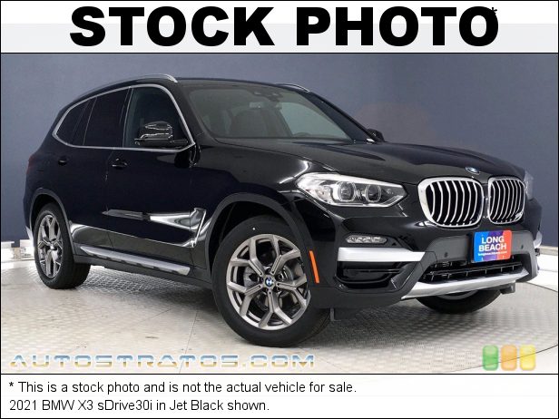Stock photo for this 2020 BMW X3 sDrive30i 2.0 Liter TwinPower Turbocharged DOHC 16-Valve Inline 4 Cylinder 8 Speed Automatic