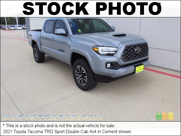 Stock photo for this 2021 Toyota Tacoma Double Cab 4x4 3.5 Liter DOHC 24-Valve Dual VVT-i V6 6 Speed Automatic