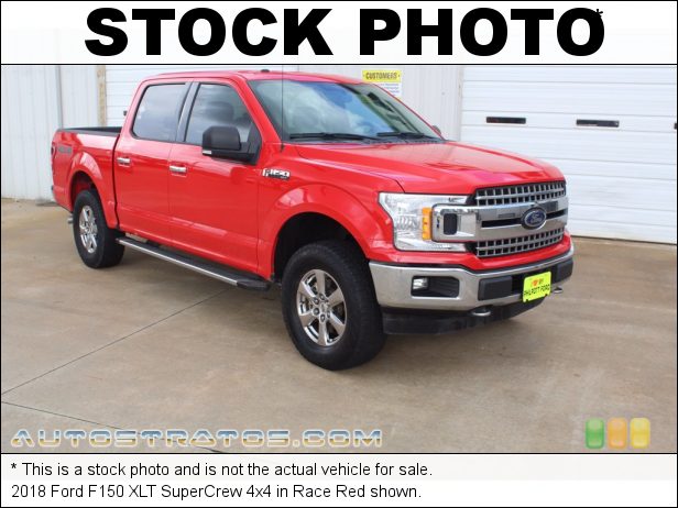 Stock photo for this 2018 Ford F150 XLT SuperCrew 4x4 2.7 Liter DI Twin-Turbocharged DOHC 24-Valve EcoBoost V6 10 Speed Automatic