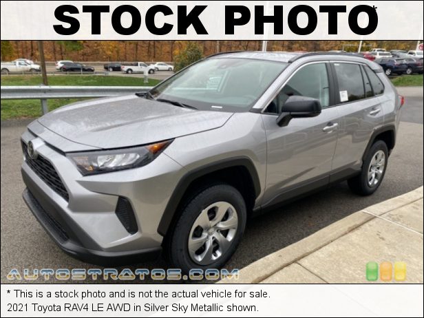 Stock photo for this 2022 Toyota RAV4 LE AWD 2.5 Liter DOHC 16-Valve Dual VVT-i 4 Cylinder 8 Speed ECT-i Automatic