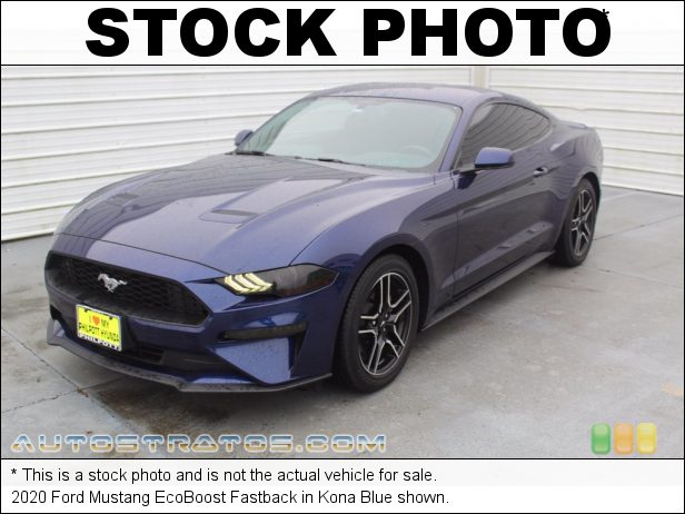 Stock photo for this 2020 Ford Mustang EcoBoost Fastback 2.3 Liter Turbocharged DOHC 16-Valve EcoBoost 4 Cylinder 10 Speed Automatic