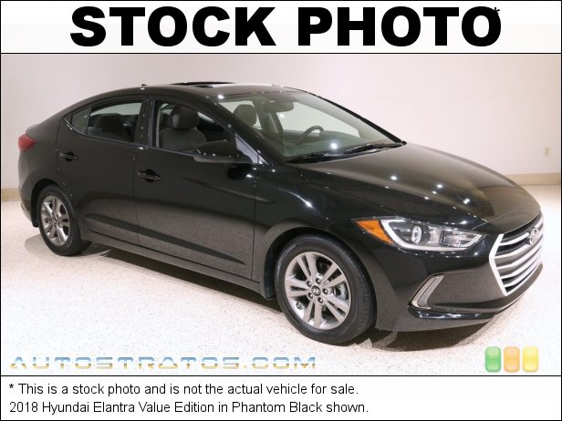 Stock photo for this 2018 Hyundai Elantra Value Edition 2.0 Liter DOHC 16-valve D-CVVT 4 Cylinder 6 Speed Automatic