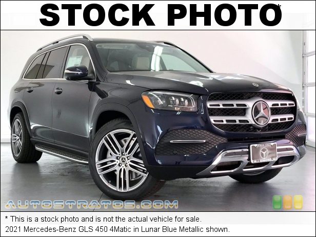 Stock photo for this 2021 Mercedes-Benz GLS 450 4Matic 3.0 Liter Turbocharged DOHC 24-Valve VVT Inline 6 Cylinder 9 Speed Automatic