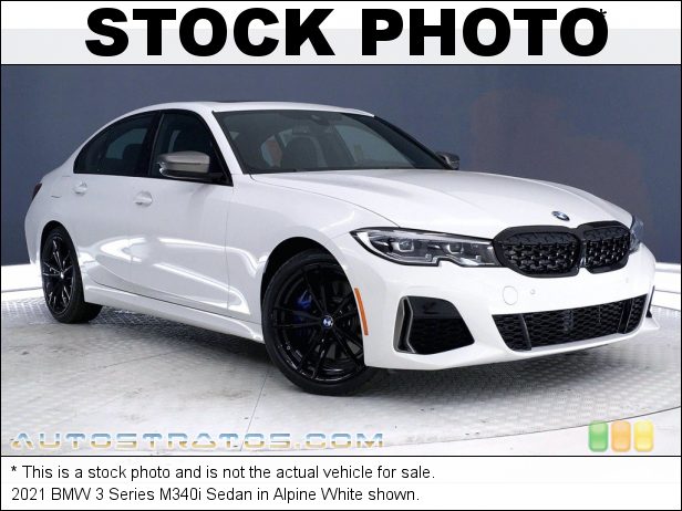 Stock photo for this 2021 BMW 3 Series M340i Sedan 3.0 Liter M TwinPower Turbocharged DOHC 24-Valve VVT Inline 6 Cy 8 Speed Sport Automatic