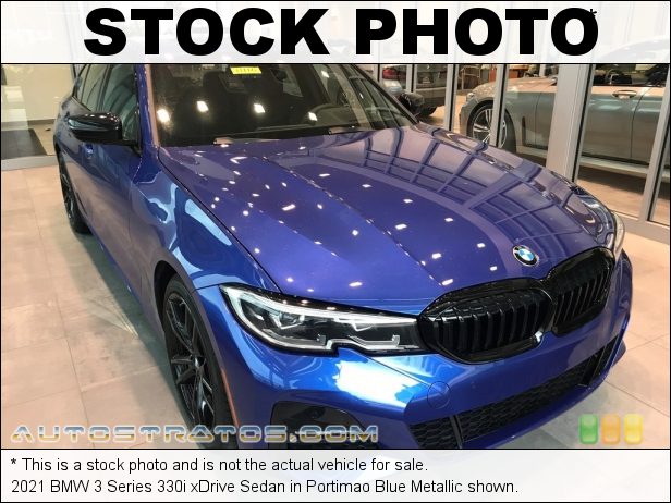 Stock photo for this 2021 BMW 3 Series 330i xDrive Sedan 2.0 Liter DI TwinPower Turbocharged DOHC 16-Valve VVT 4 Cylinder 8 Speed Sport Automatic