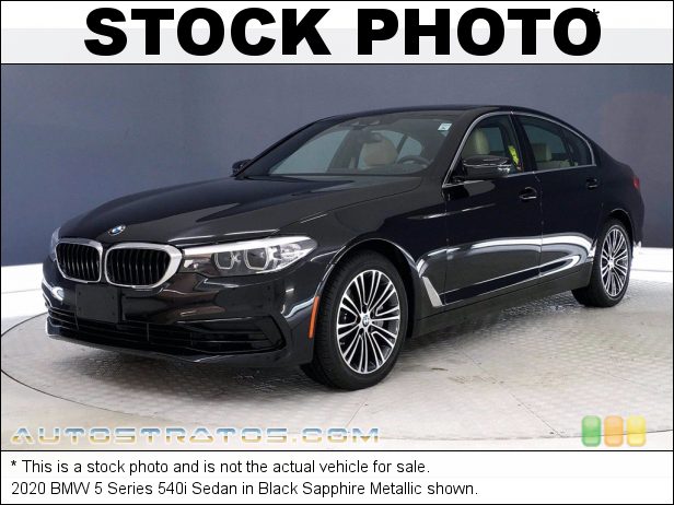 Stock photo for this 2020 BMW 5 Series 540i Sedan 3.0 Liter DI TwinPower Turbocharged DOHC 24-Valve Inline 6 Cylin 8 Speed Sport Automatic