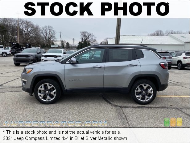 Stock photo for this 2021 Jeep Compass Limited 4x4 2.4 Liter SOHC 16-Valve VVT MultiAir 4 Cylinder 9 Speed Automatic