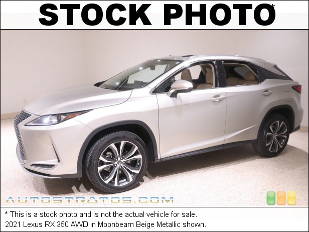 Stock photo for this 2021 Lexus RX 350 AWD 3.5 Liter DOHC 24-Valve VVT-i V6 8 Speed Automatic