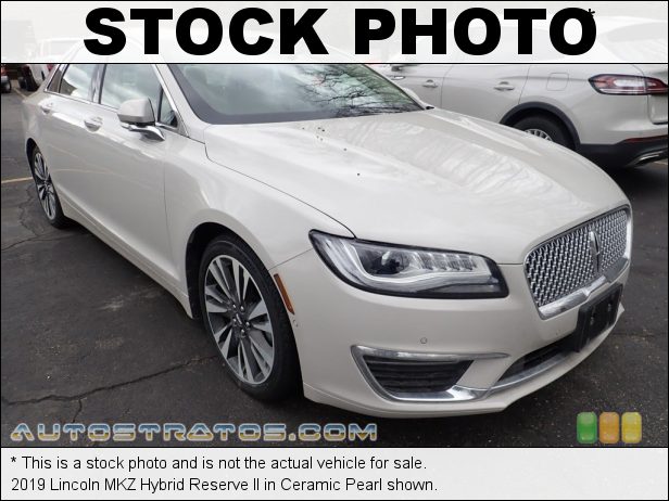 Stock photo for this 2019 Lincoln MKZ Hybrid Reserve II 2.0 Liter Atkinson Cycle DOHC 16-Valve Ti-VCT 4 Cylinder Gasolin 6 Speed Automatic