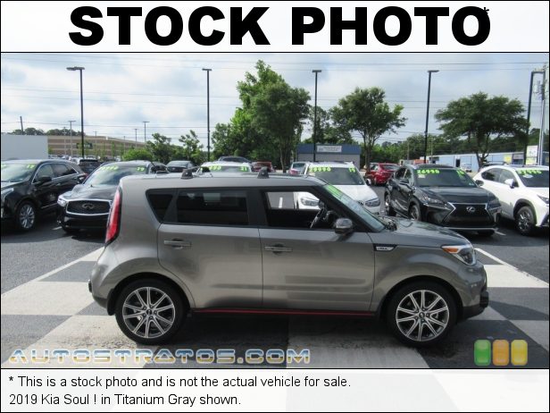 Stock photo for this 2019 Kia Soul ! 1.6 Liter Turbocharged GDI DOHC 16-Valve CVVT 4 Cylinder 7 Speed Dual-Clutch Automatic
