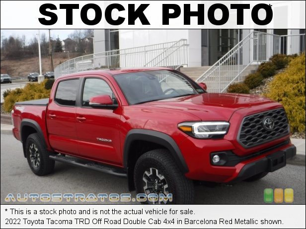 Stock photo for this 2022 Toyota Tacoma TRD Off Road Double Cab 4x4 3.5 Liter DOHC 24-Valve VVT-i V6 6 Speed Automatic