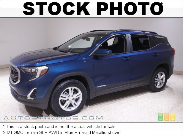 Stock photo for this 2021 GMC Terrain SLE AWD 1.5 Liter Turbocharged DOHC 16-Valve VVT 4 Cylinder 9 Speed Automatic