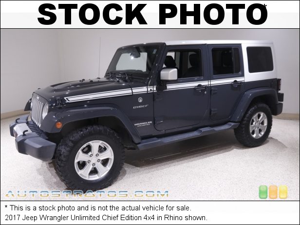 Stock photo for this 2017 Jeep Wrangler Unlimited 4x4 3.6 Liter DOHC 24-Valve VVT V6 5 Speed Automatic