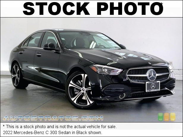 Stock photo for this 2022 Mercedes-Benz C 300 Sedan 2.0 Liter Turbocharged DOHC 16-Valve VVT 4 Cylinder 9 Speed Automatic
