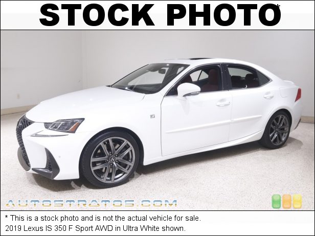 Stock photo for this 2019 Lexus IS 350 AWD 3.5 Liter DOHC 24-Valve VVT-i V6 6 Speed Automatic