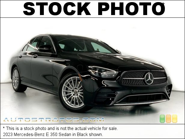 Stock photo for this 2023 Mercedes-Benz E 350 Sedan 2.0 Liter Turbocharged DOHC 16-Valve VVT 4 Cylinder 9 Speed Automatic