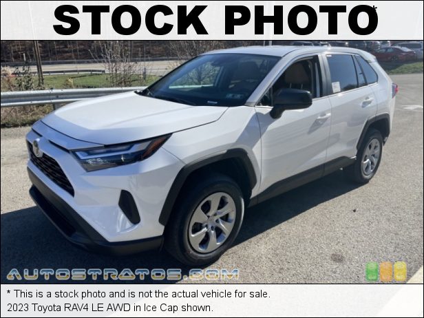 Stock photo for this 2023 Toyota RAV4 LE AWD 2.5 Liter DOHC 16-Valve Dual VVT-i 4 Cylinder 8 Speed ECT-i Automatic