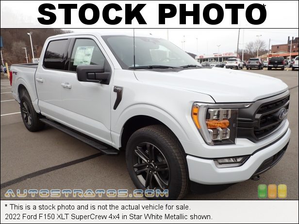 Stock photo for this 2022 Ford F150 SuperCrew 4x4 2.7 Liter Turbocharged DOHC 24-Valve VVT EcoBoost V6 10 Speed Automatic