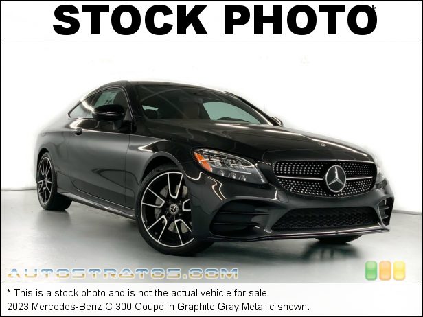 Stock photo for this 2023 Mercedes-Benz C 300 Coupe 2.0 Liter Turbocharged DOHC 16-Valve VVT 4 Cylinder 9 Speed Automatic