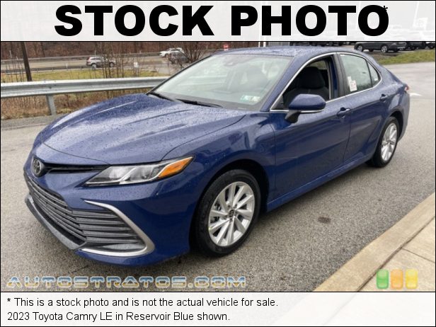 Stock photo for this 2023 Toyota Camry LE 2.5 Liter DOHC 16-Valve Dual VVT-i 4 Cylinder 8 Speed Automatic