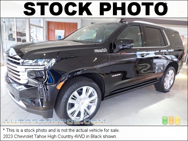 Stock photo for this 2023 Chevrolet Tahoe High Country 4WD 6.2 Liter DI OHV 16-Valve VVT V8 10 Speed Automatic