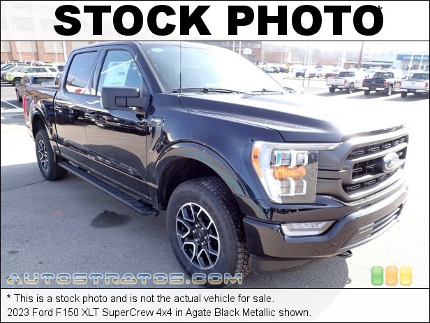 Stock photo for this 2023 Ford F150 XLT SuperCrew 4x4 5.0 Liter DOHC 32-Valve Ti-VCT E85 V8 10 Speed Automatic
