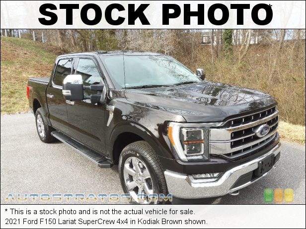 Stock photo for this 2021 Ford F150 Lariat SuperCrew 4x4 3.5 Liter Twin-Turbocharged DOHC 24-Valve EcoBoost V6 10 Speed Automatic