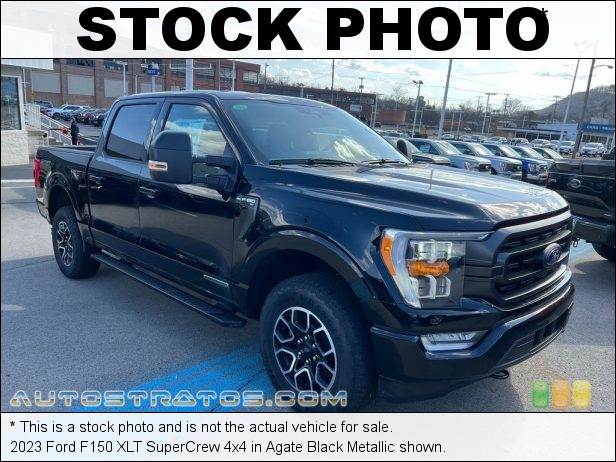 Stock photo for this 2023 Ford F150 XLT SuperCrew 4x4 3.5 Liter e PowerBoost Twin-Turbocharged DOHC 24-Valve V6 Gasoli 10 Speed Automatic