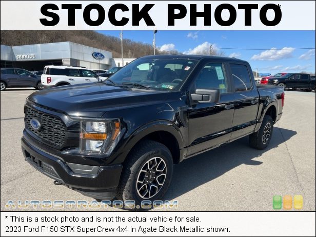 Stock photo for this 2023 Ford F150 STX SuperCrew 4x4 2.7 Liter Turbocharged DOHC 24-Valve VVT EcoBoost V6 10 Speed Automatic