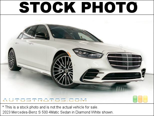 Stock photo for this 2023 Mercedes-Benz S 500 4Matic Sedan 3.0 Liter Turbocharged DOHC 24-Valve VVT Inline 6 Cylinder w/EQ 9 Speed Automatic