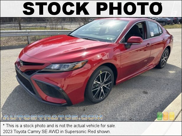 Stock photo for this 2023 Toyota Camry SE AWD 2.5 Liter DOHC 16-Valve Dual VVT-i 4 Cylinder 8 Speed Automatic