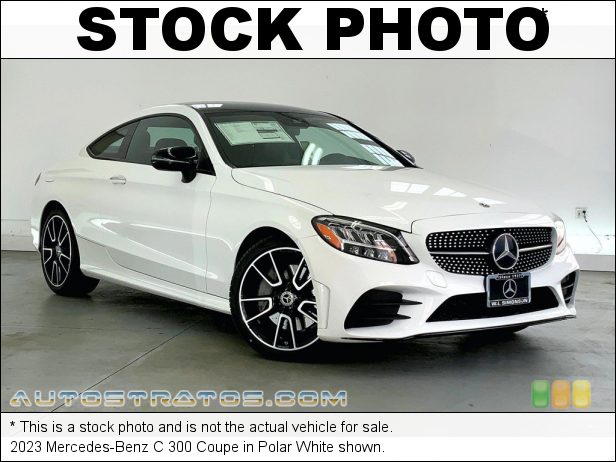 Stock photo for this 2023 Mercedes-Benz C 300 Coupe 2.0 Liter Turbocharged DOHC 16-Valve VVT 4 Cylinder 9 Speed Automatic