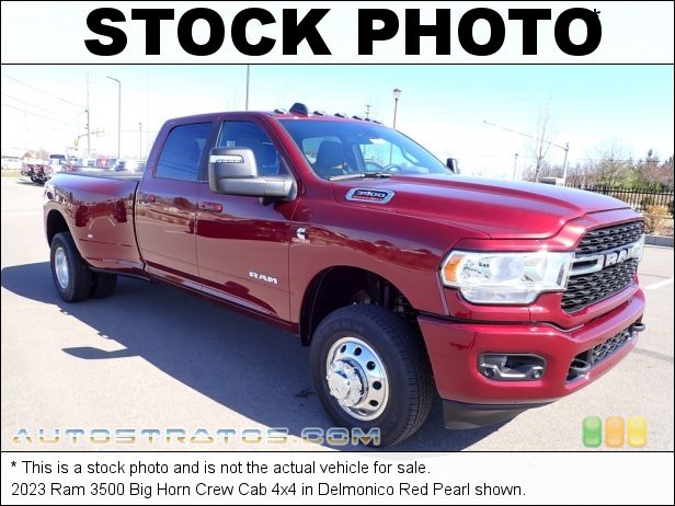 Stock photo for this 2023 Ram 3500 Big Horn Crew Cab 4x4 6.7 Liter OHV 24-Valve Cummins Turbo-Diesel Inline 6 Cylinder 6 Speed Automatic